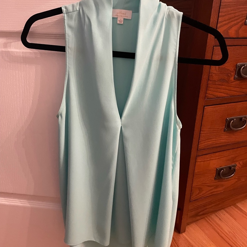 Wilfred Aqua Sleeveless Blouse
